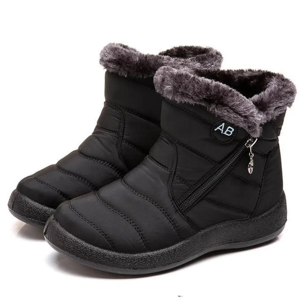 Waterproof Women’s Fleece Winter Boots – Fur Lined, Anti-Slip