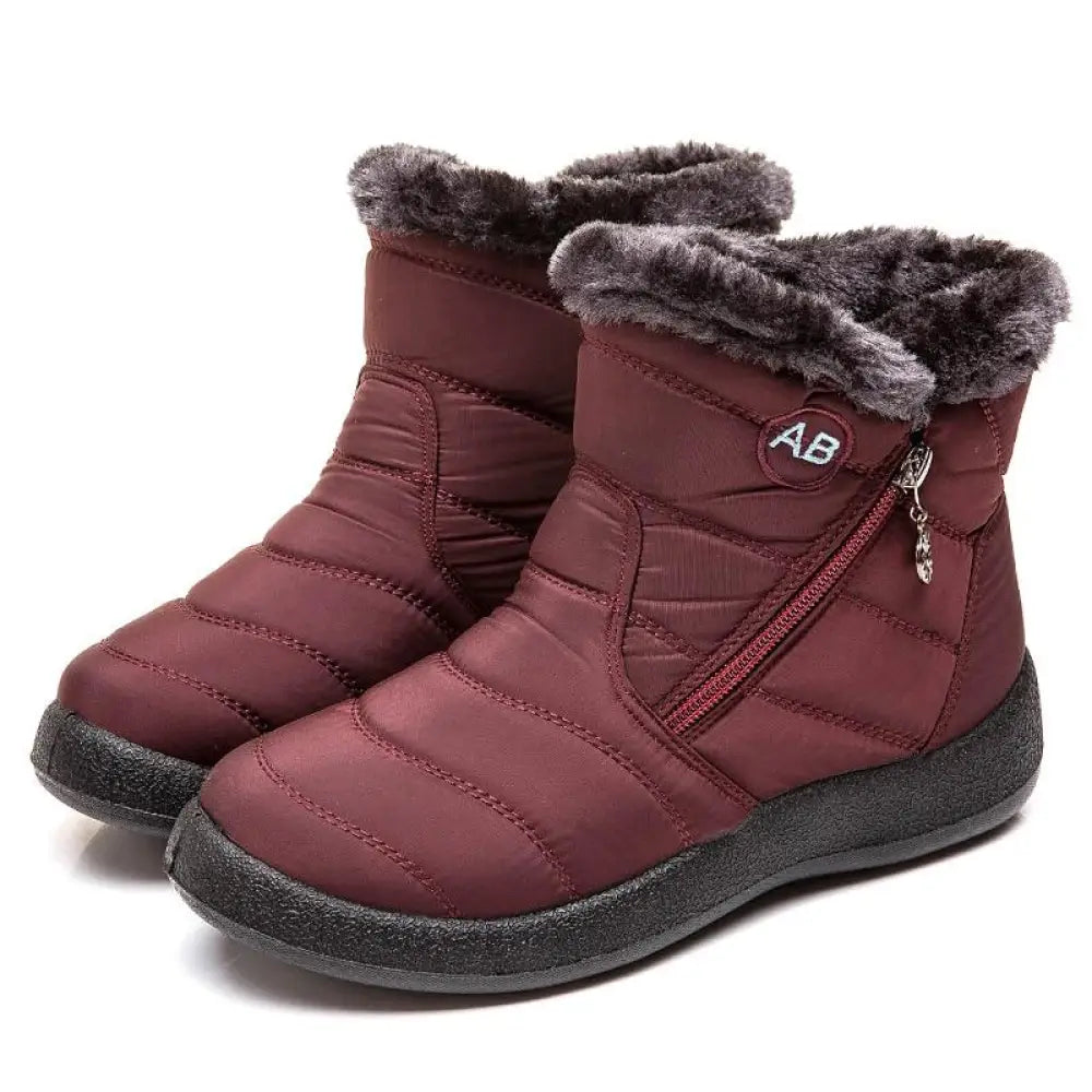 Waterproof Women’s Fleece Winter Boots – Fur Lined, Anti-Slip