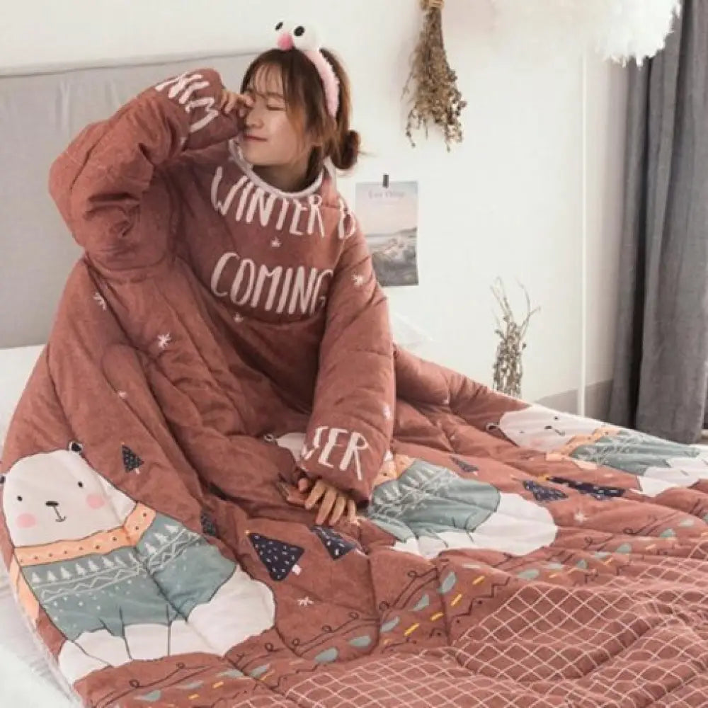 Wearable Weighted Blanket with Sleeves – 1.2x1.6m, 5 Colors