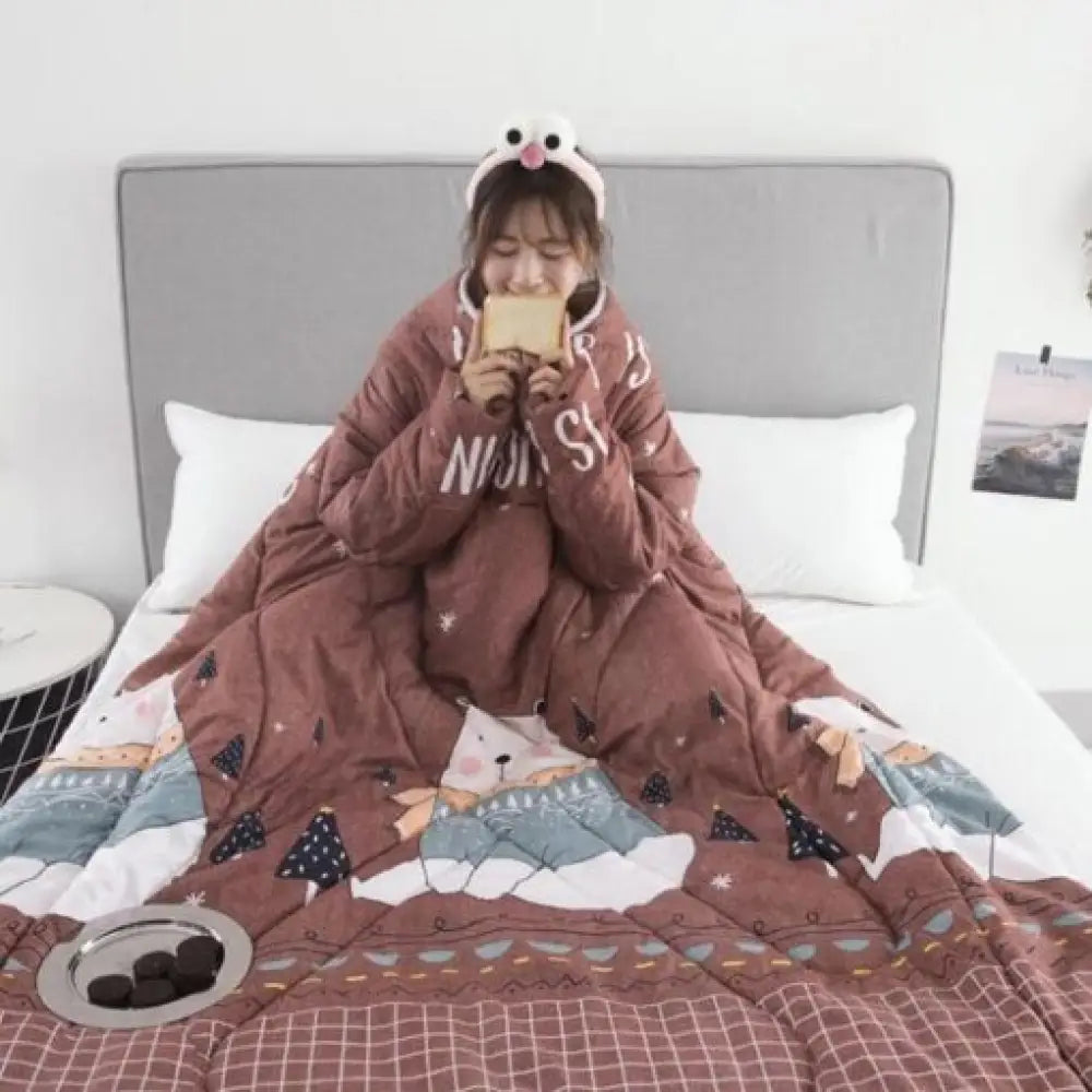 Wearable Weighted Blanket with Sleeves – 1.2x1.6m, 5 Colors
