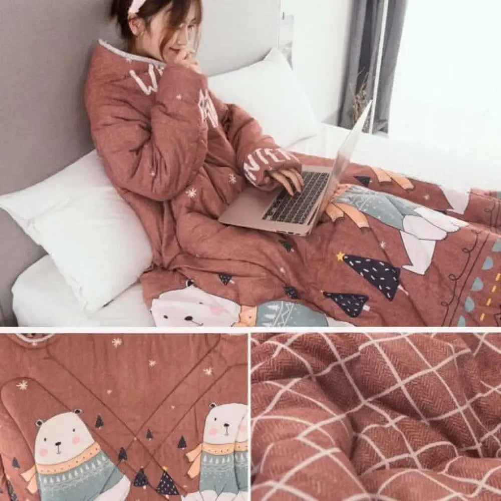 Wearable Weighted Blanket with Sleeves – 1.2x1.6m, 5 Colors