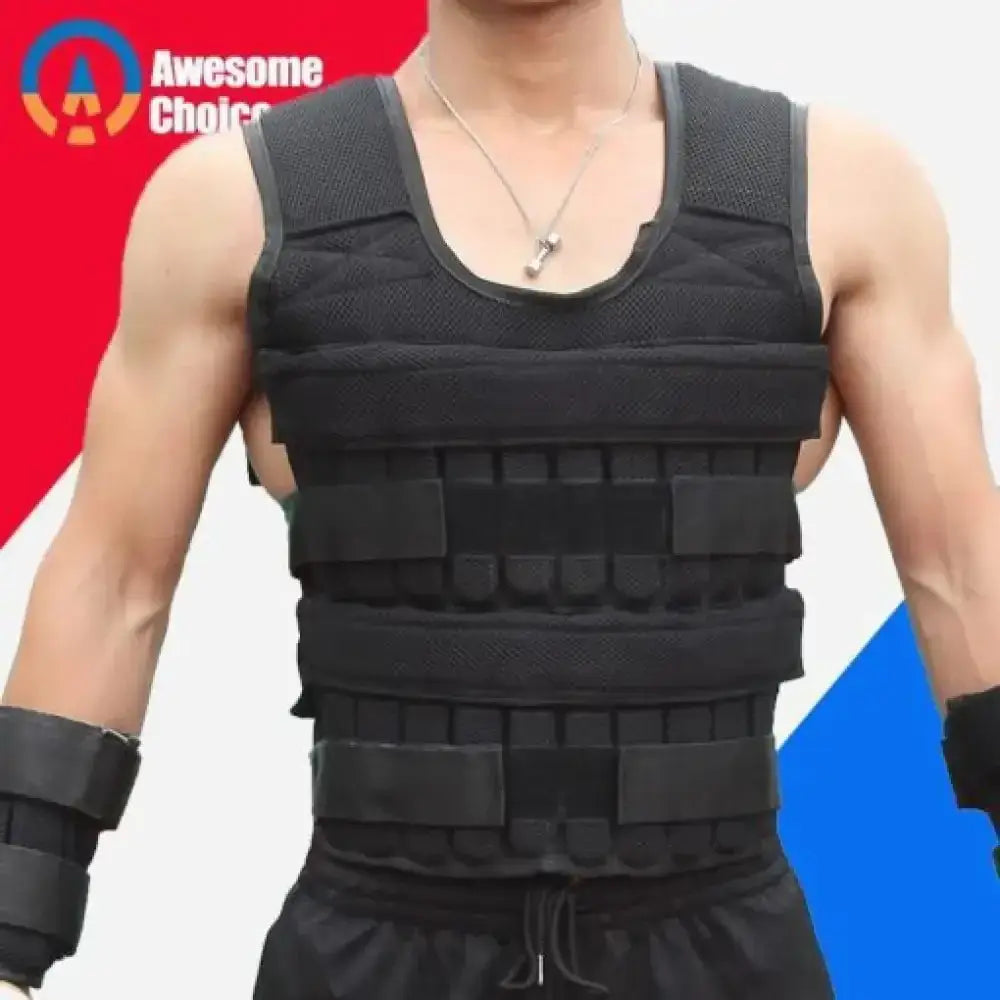 Weight Vest 30kg – Adjustable, 32 Bags, Oxford Fabric