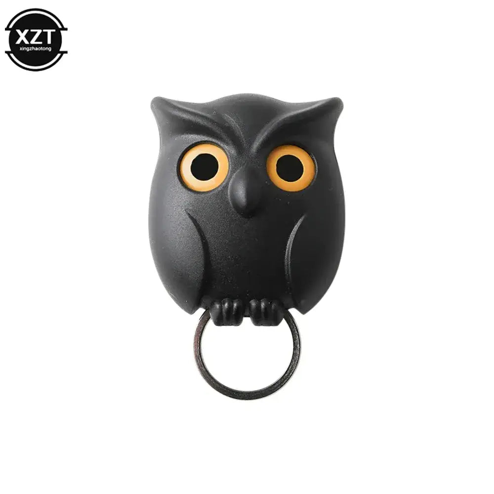 Whimsical Owl Wall Organizer – Magnetic Key Holder, LED Eyes