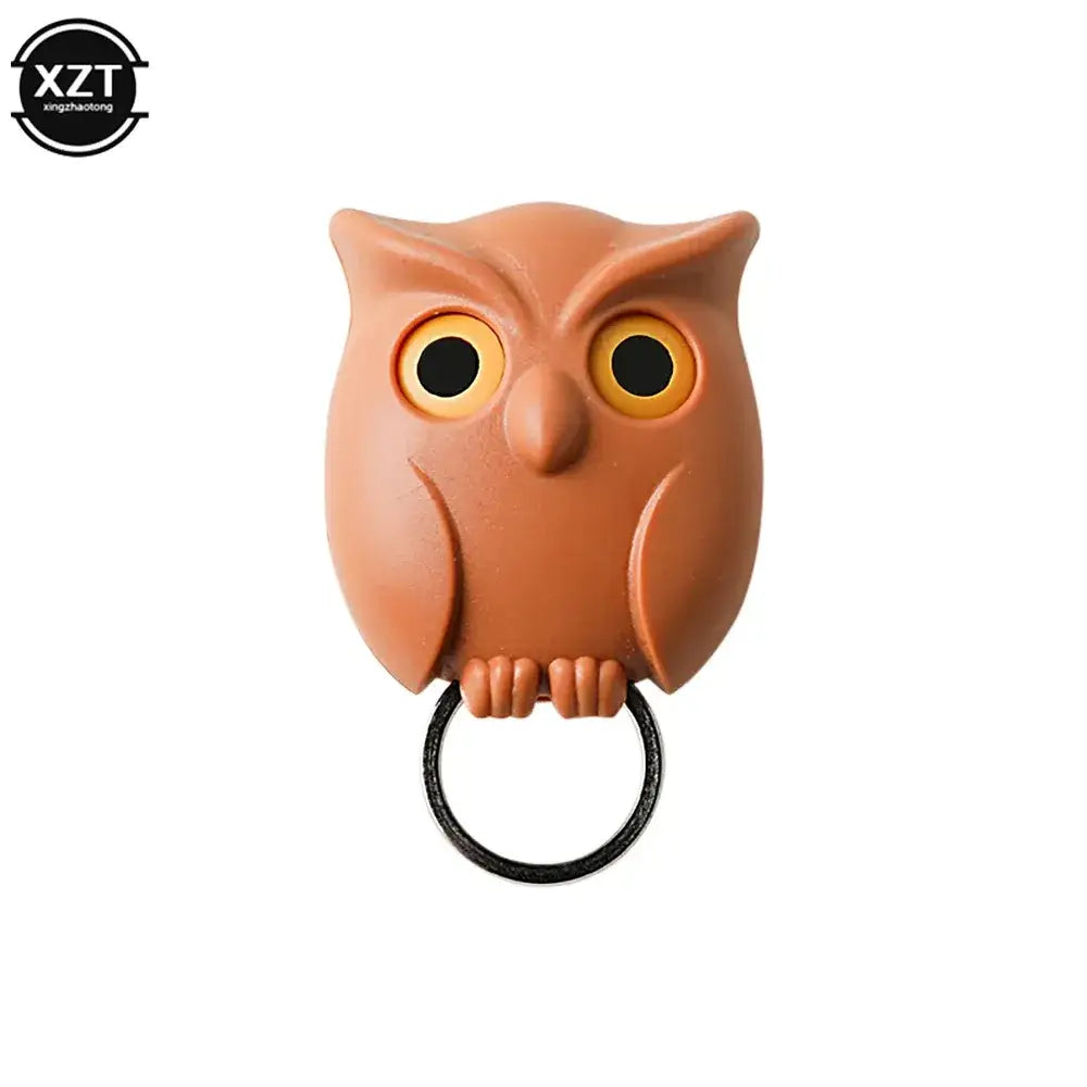 Whimsical Owl Wall Organizer – Magnetic Key Holder, LED Eyes