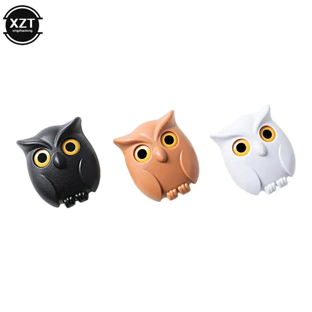 Whimsical Owl Wall Organizer – Magnetic Key Holder, LED Eyes