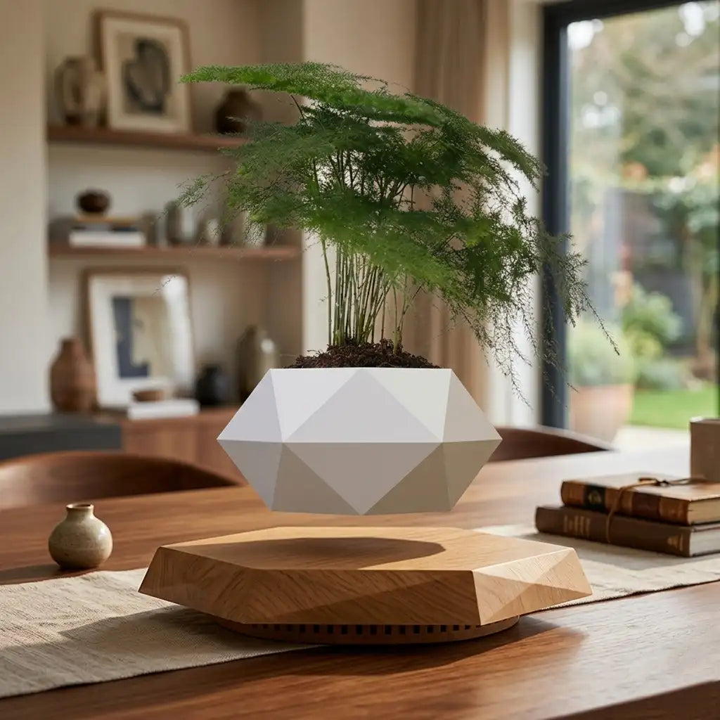 Floating Plant Pot with Magnetic Levitation Base