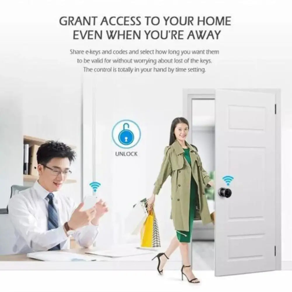WiFi Fingerprint Smart Door Lock – 5-in-1 Access, App Control