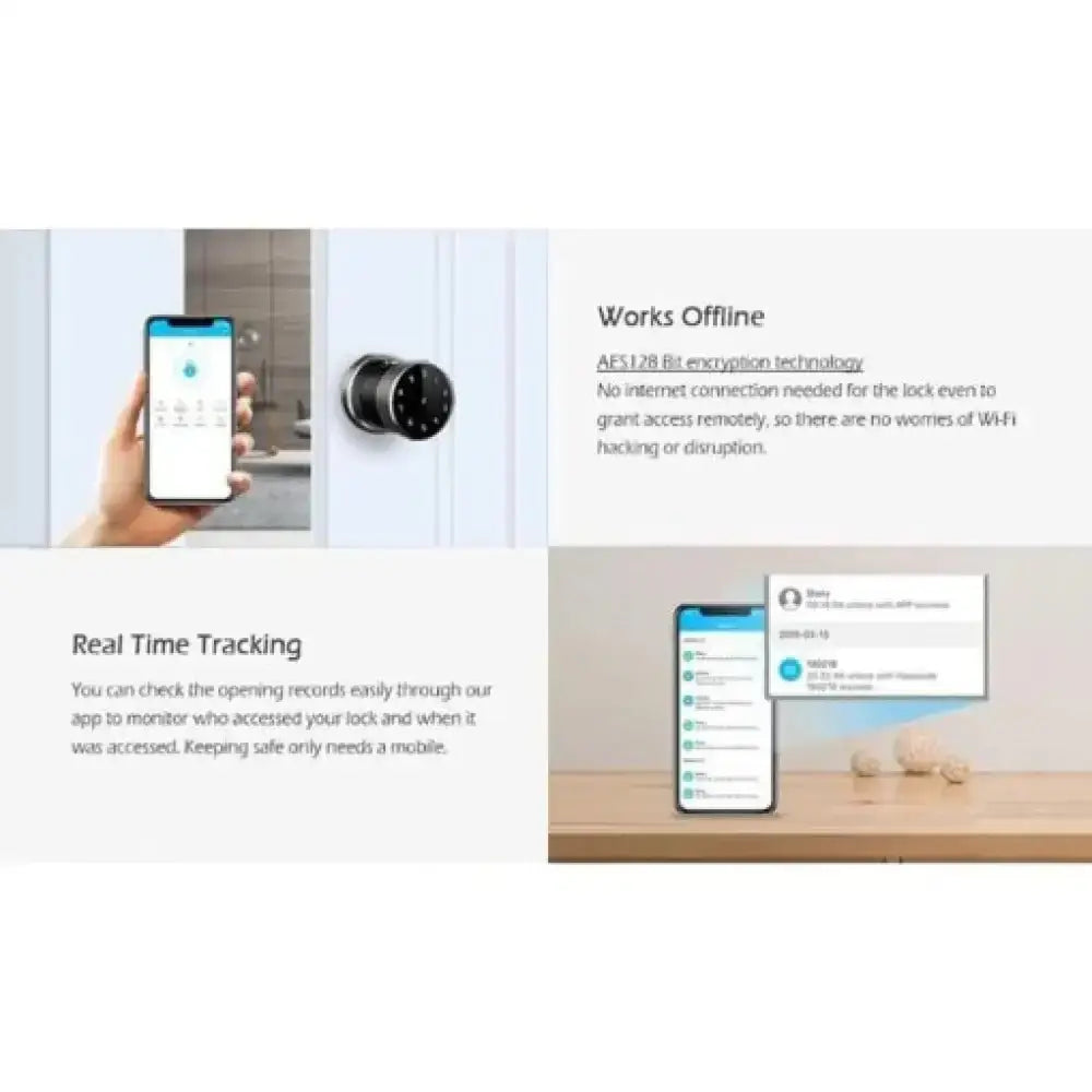WiFi Fingerprint Smart Door Lock – 5-in-1 Access, App Control
