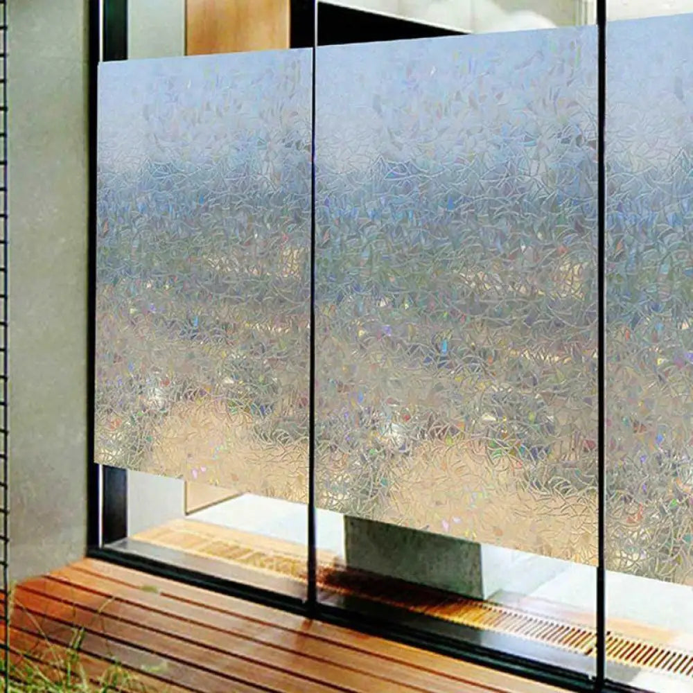 Window Privacy Rainbow Film – UV Block, No-Glue, 45x100cm