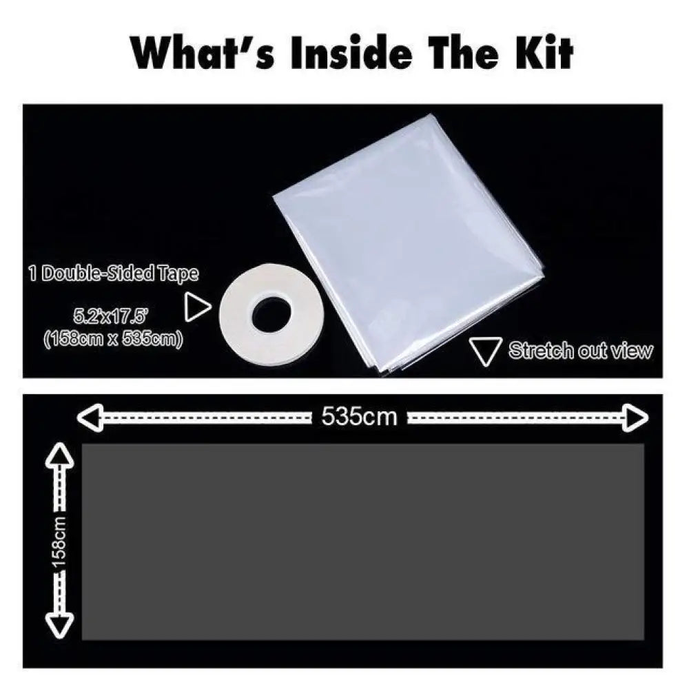 Window Shrink Film Insulation Kit – 62” x 210”, Patio Door