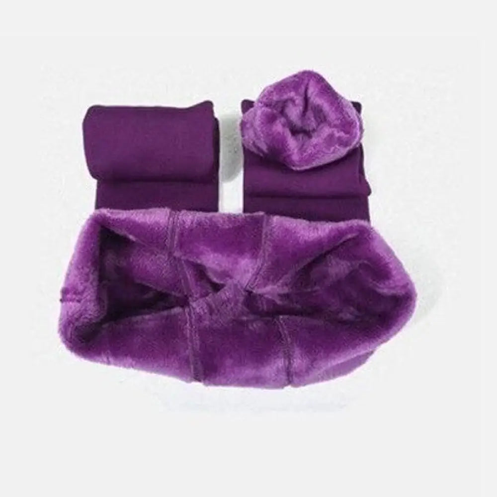 Winter Fleece Lined Thermal Leggings – High-Waist, 7 Colors