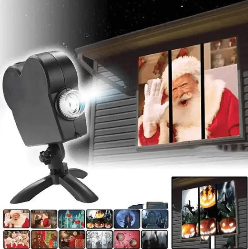 Winter Wonderland Window Projector – 12 Holiday Movies