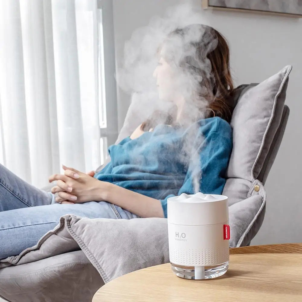 Wireless Air Humidifier – 750ml, LED Light & Essential Oils