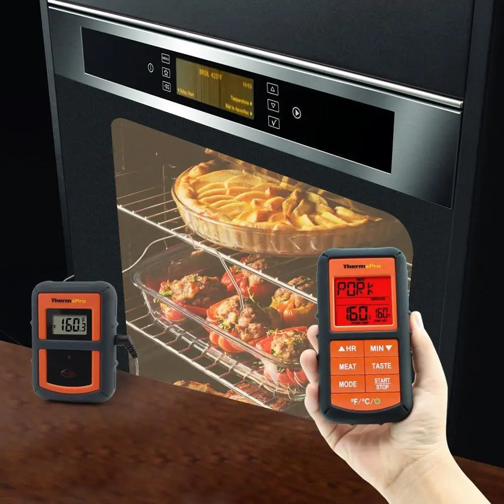 Wireless BBQ Meat Thermometer – Digital with Probe, 300ft Range
