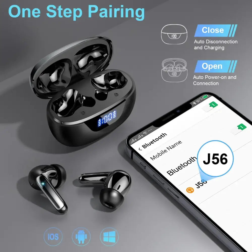 Wireless Earbuds Bluetooth 5.3 – 4 ENC Mics & 48H Playtime