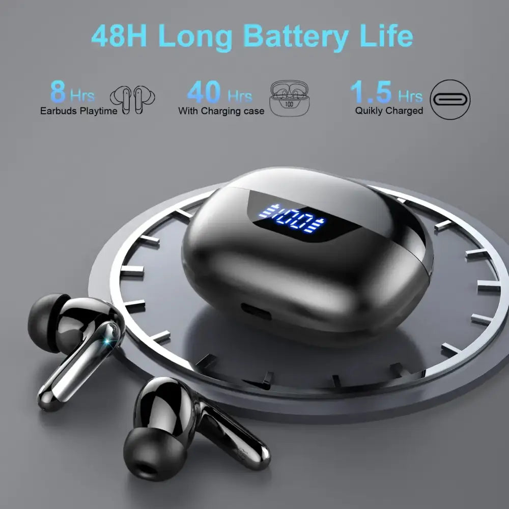 Wireless Earbuds Bluetooth 5.3 – 4 ENC Mics & 48H Playtime