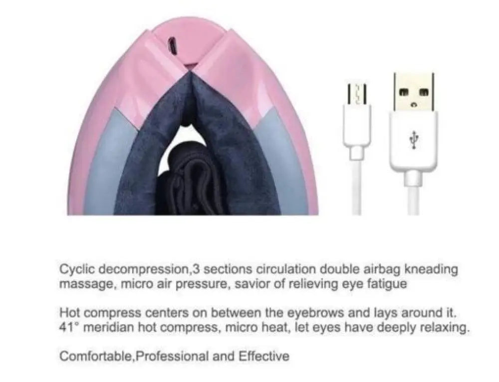 Wireless Electric Eye Massager – Heat, Vibration & Air Pressure