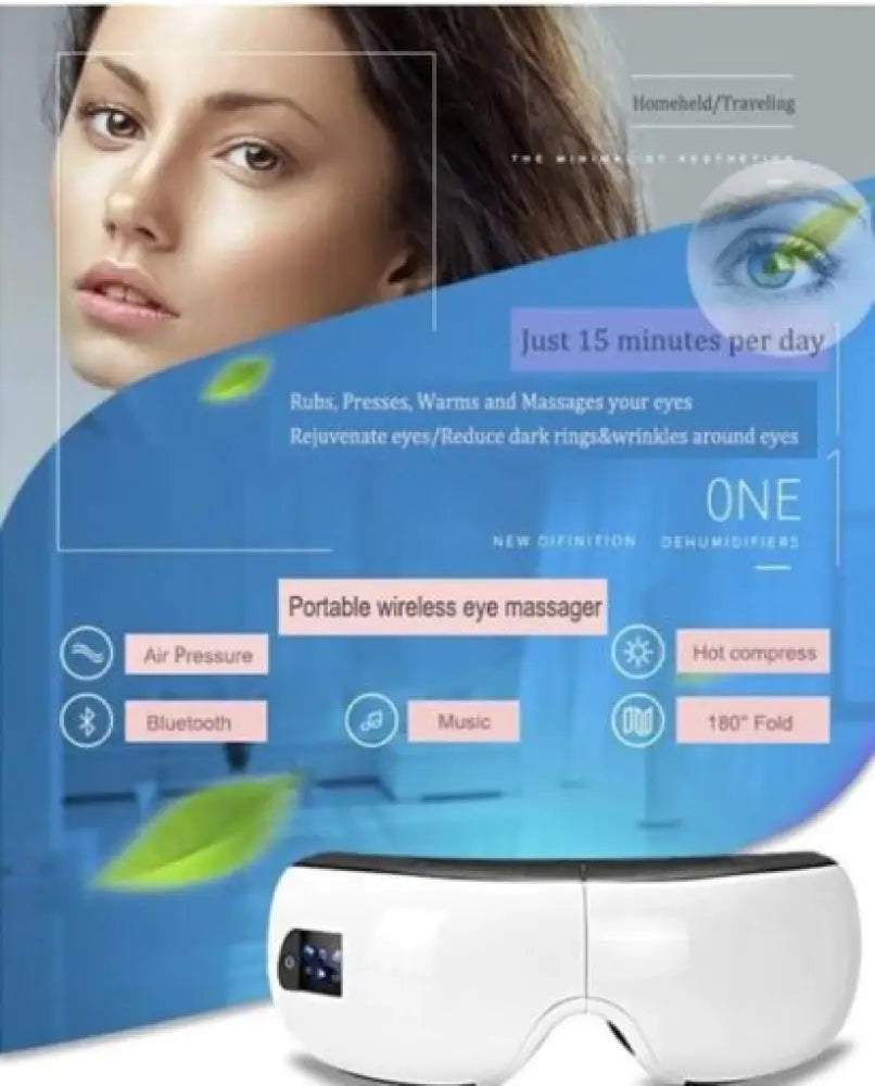 Wireless Electric Eye Massager – Heat, Vibration & Air Pressure