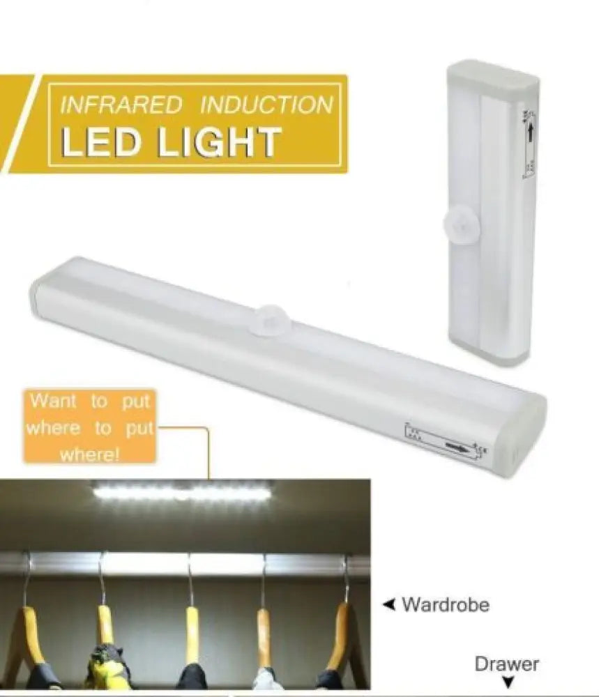 Wireless LED Motion Sensor Cabinet Light – PIR, No Wiring