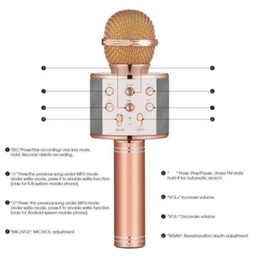 Wireless Magic Karaoke Microphone – Bluetooth, 5-Hour Battery
