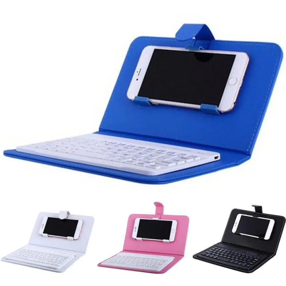 Wireless Bluetooth Phone Keyboard Case – PU Leather, All Phones