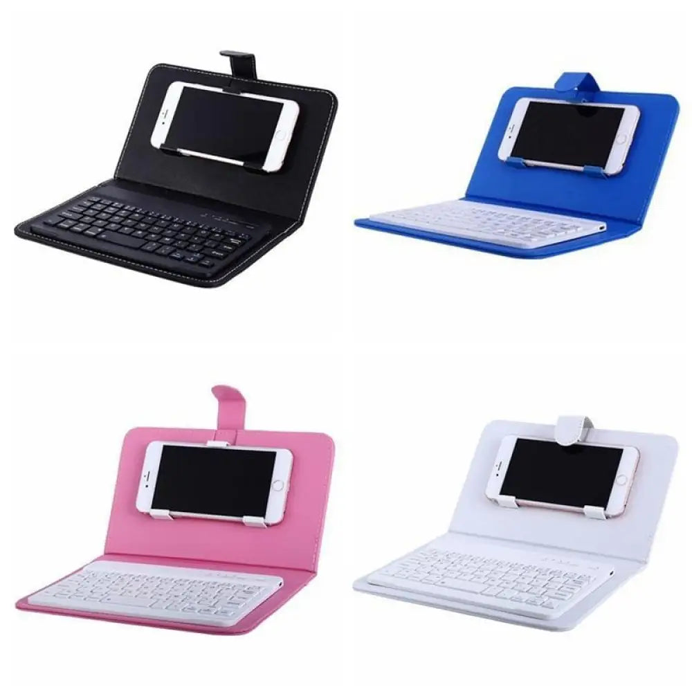 Wireless Bluetooth Phone Keyboard Case – PU Leather, All Phones