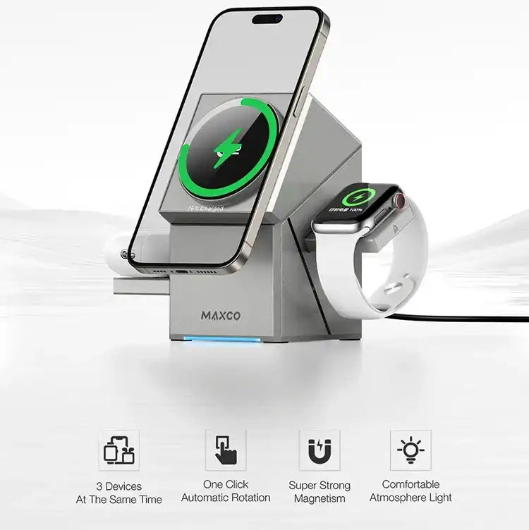 Magic Cube Auto-Rotating Wireless Charging Station for iPhone