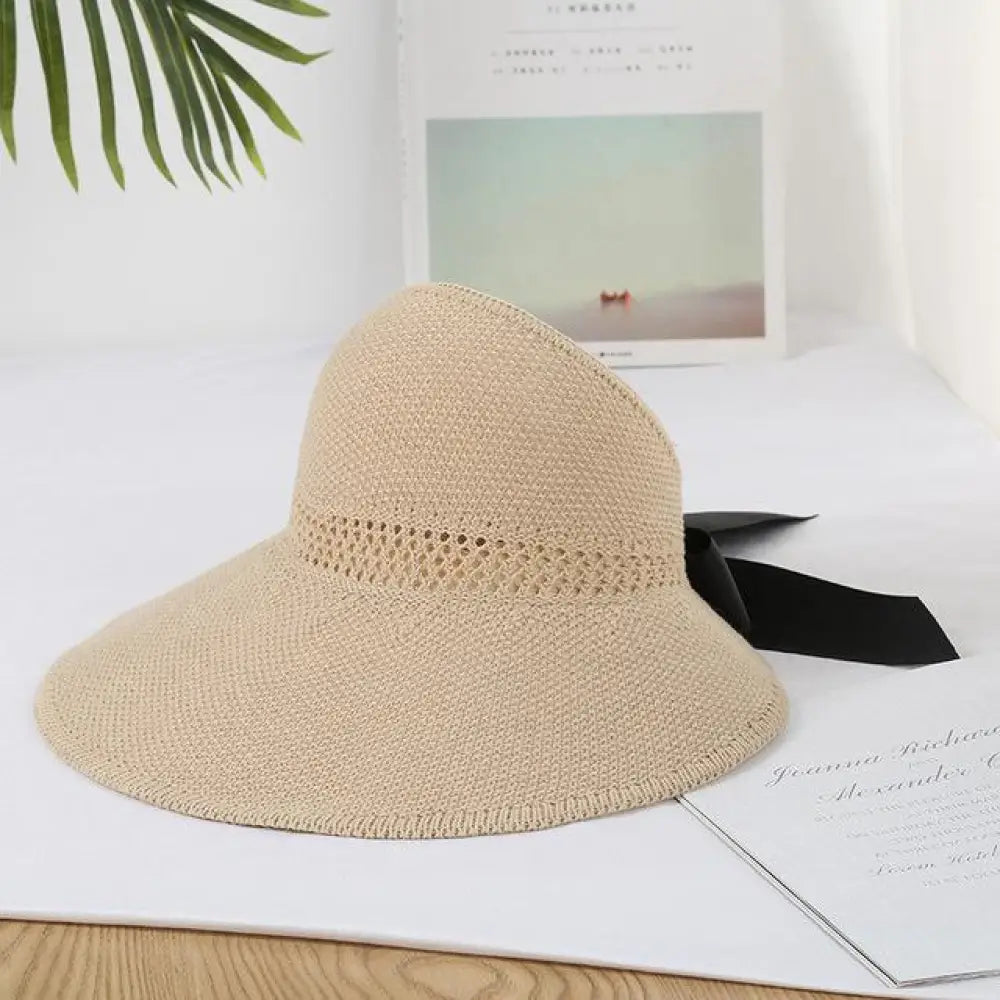 Women's Foldable Wide-Brim Beach Sun Hat – 7 Colors