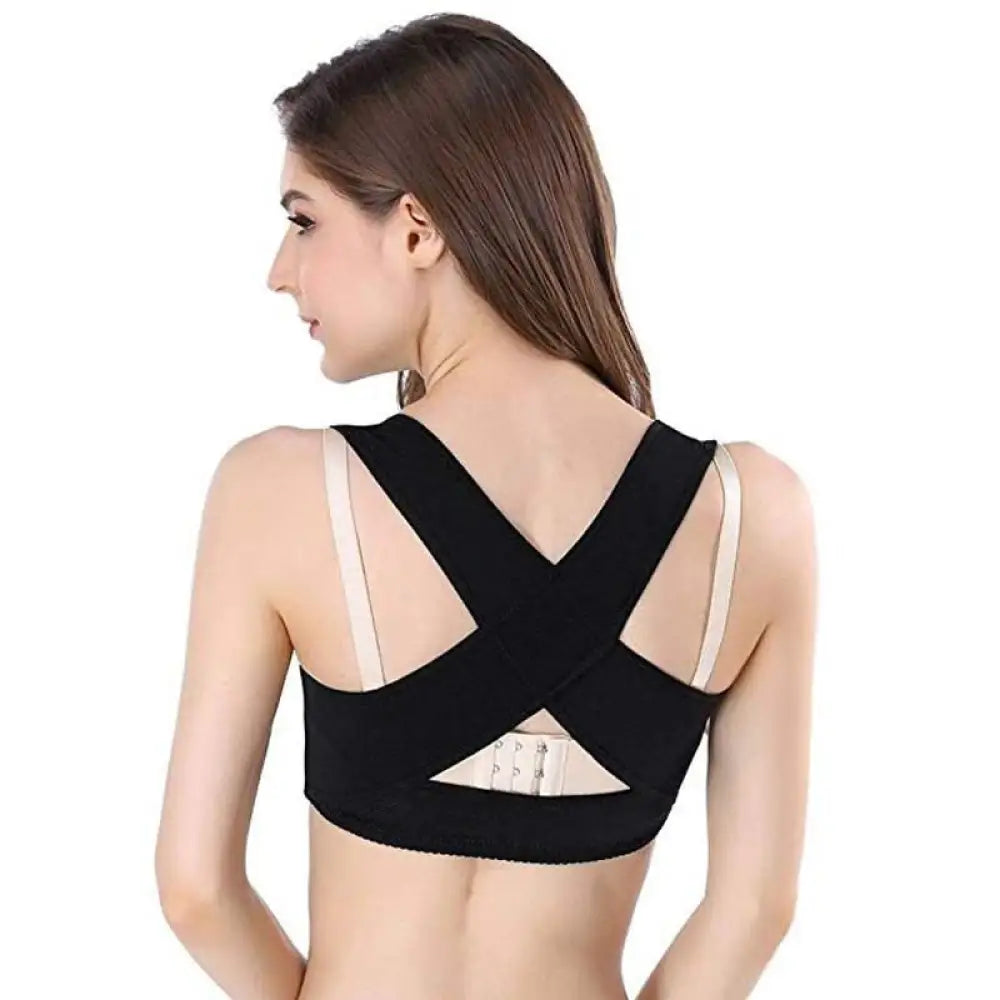 Women's Front-Close Posture Bra – X-Back Support, 2 Colors
