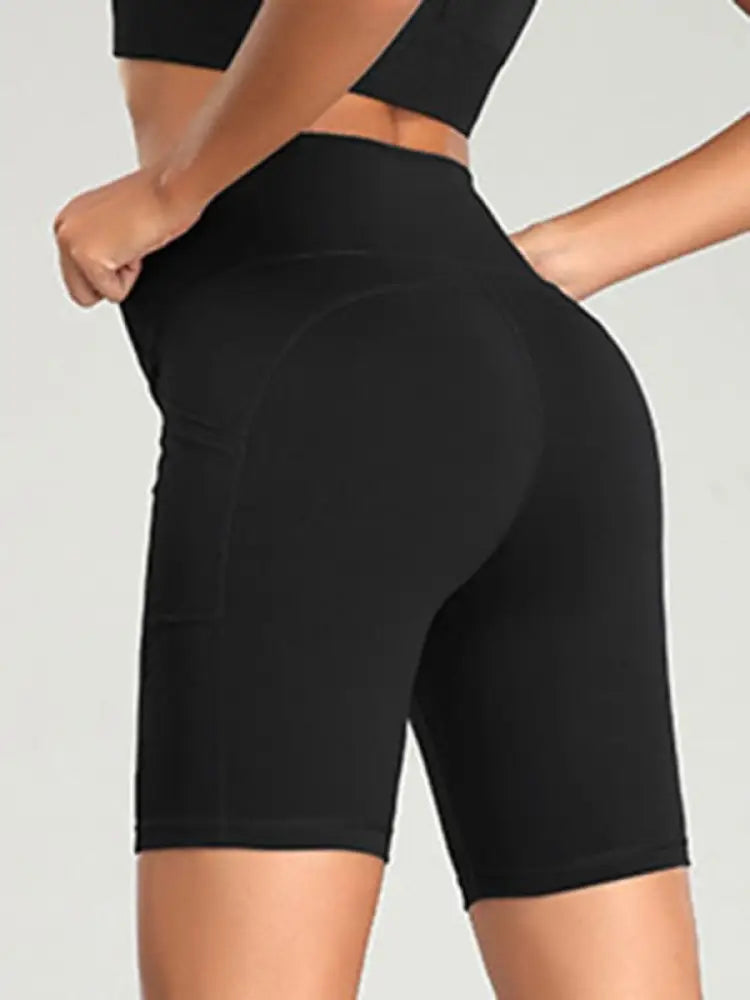 Women's High-Waist Bike Shorts – Compressive, Pocket, 5 Colors