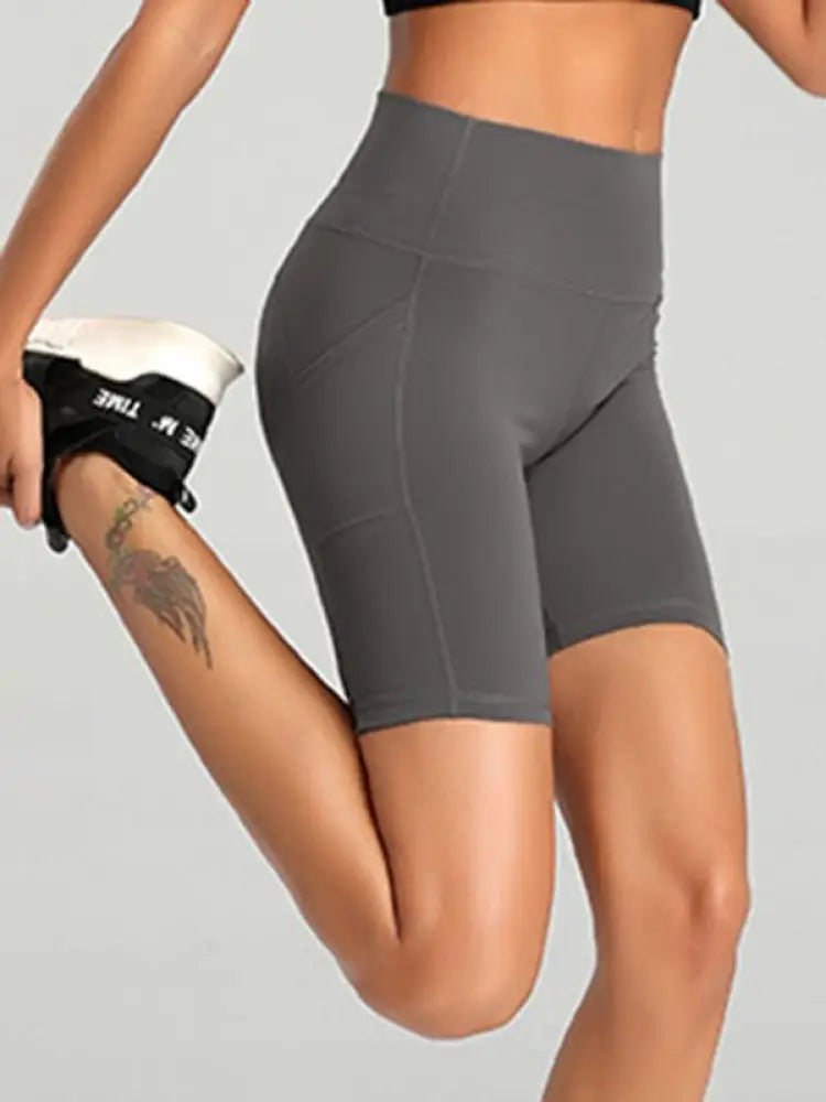 Women's High-Waist Bike Shorts – Compressive, Pocket, 5 Colors