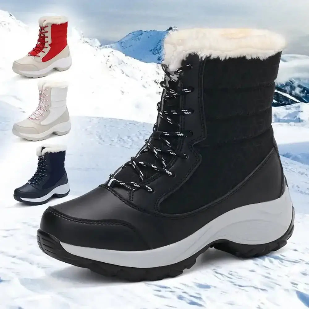 Women's Warm Ankle Snow Boots – Waterproof & Slip-Resistant