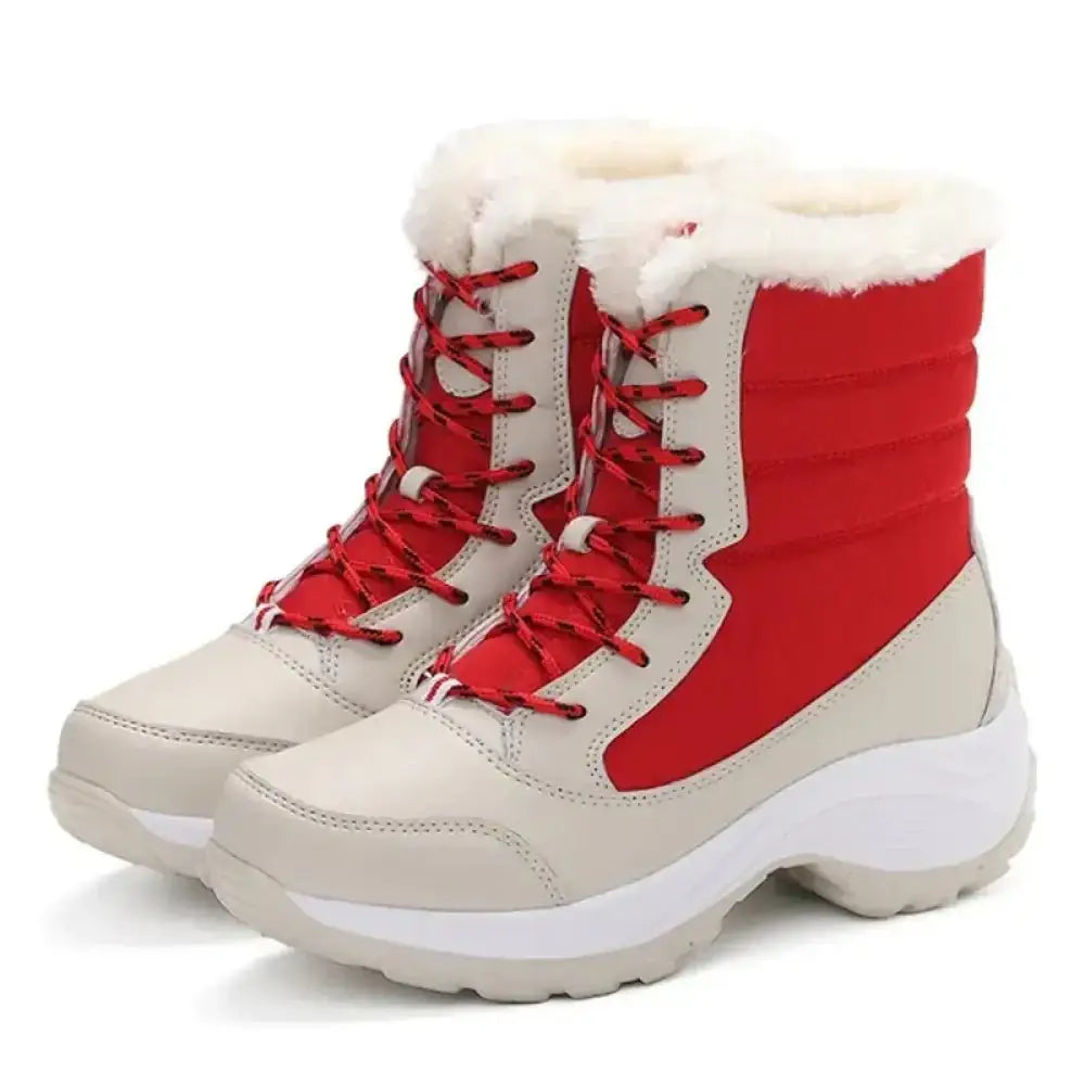 Women's Warm Ankle Snow Boots – Waterproof & Slip-Resistant