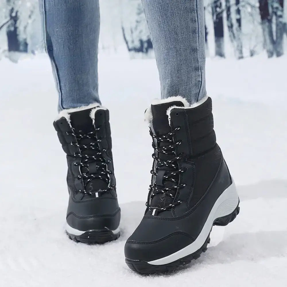 Women's Warm Ankle Snow Boots – Waterproof & Slip-Resistant