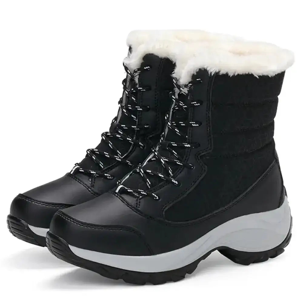 Women's Warm Ankle Snow Boots – Waterproof & Slip-Resistant