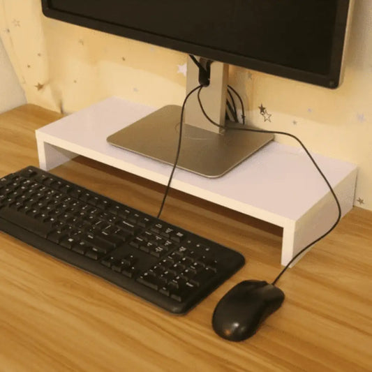 Wooden Monitor & TV Stand – Ergonomic Desk Riser 50lb Cap