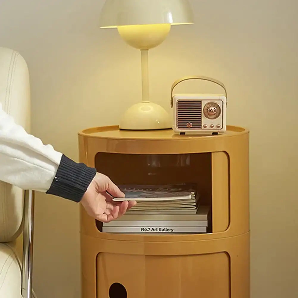 Round Multi-Layer Bedside Storage Table