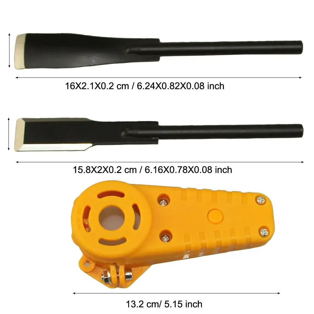 Electric Power Carving Chisel Set – Angle Grinder Adapter