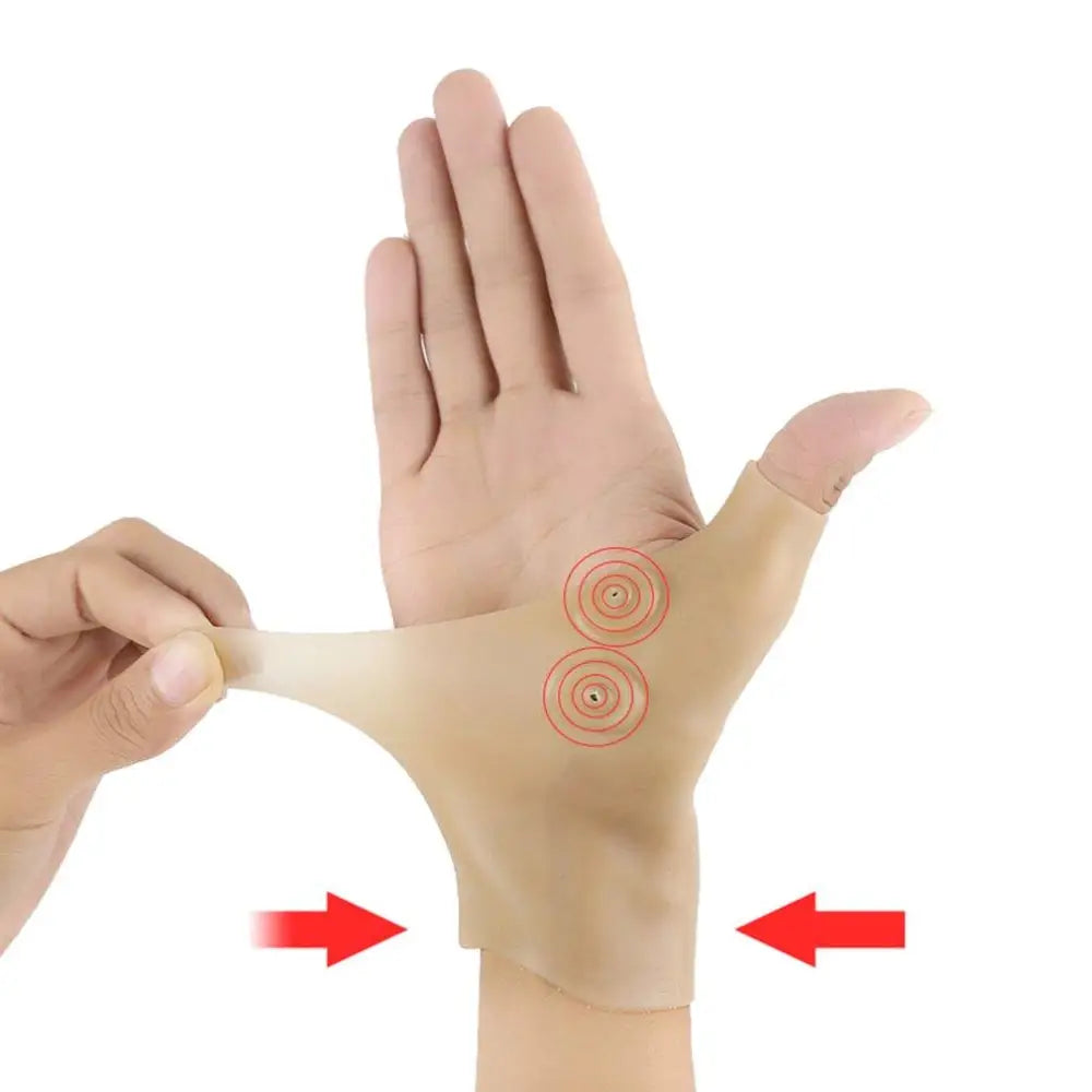 Wrist & Thumb Therapy Gloves – Magnetic Pain Relief Silicone