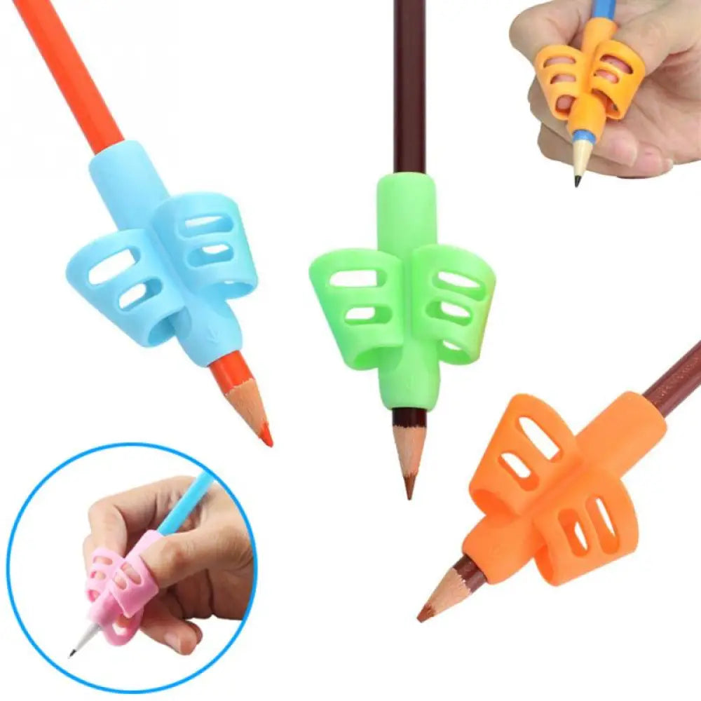 Writing Training Pencil Grips – Soft Silicone 3-Pack Kids