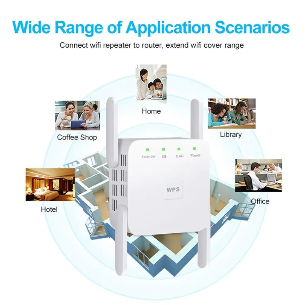 ZenBooster WiFi Booster – 300Mbps Range Extender Plug & Play