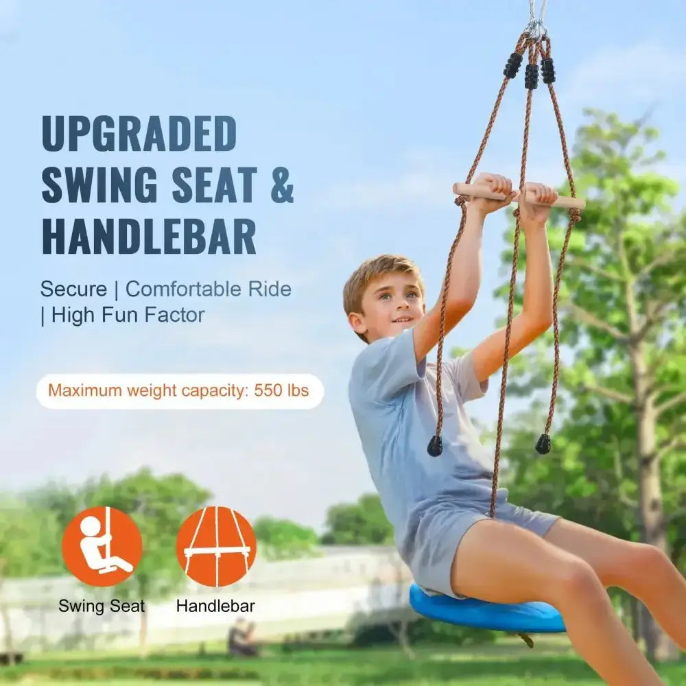 Zipline Kit for Kids & Adults – 52ft Backyard Zip Line Set